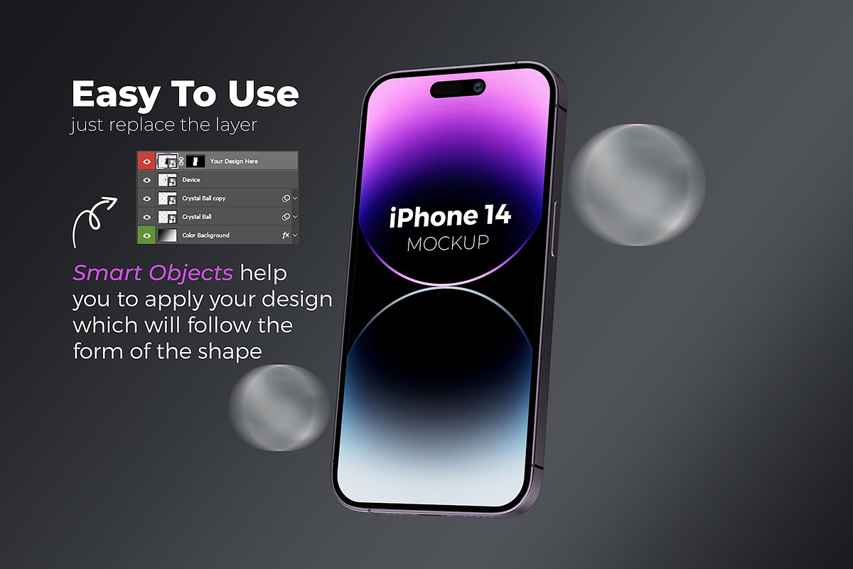 iPhone 14 Pro Mockup Set, an iPhone Mockup by AN Productions (Photo 3 of 11)