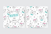 Cute cats: 2 patterns + 2 cards, a Texture Graphic by redcollegiya design (Thumbnail 2 of 4)