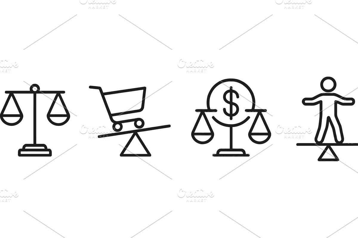 Vector illustration of balanced, a Finance Illustration by ZinetroN