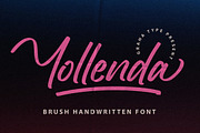Yollenda - Brush Handwritten, a Handwritten Font by Graha Type (Thumbnail 1 of 12)