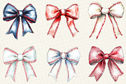 Baseball Coquette Bow Clipart, an Illustration by OK Design (Thumbnail 3 of 5)