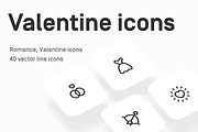 Valentine’s Day vector line icons, an Outline Icon by Myicons (Thumbnail 1 of 3)