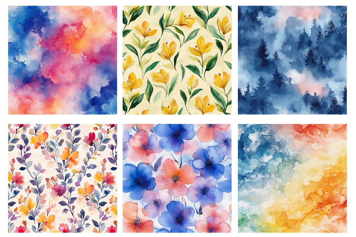 Watercolor Texture Seamless Pattern, a Pattern Graphic by SinaCreation (Photo 2 of 5)