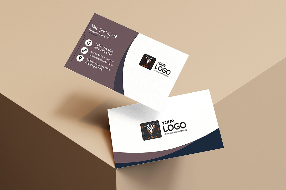Premade Business Card Design, a Business Card Template by YUDesignStore (Photo 1 of 5)