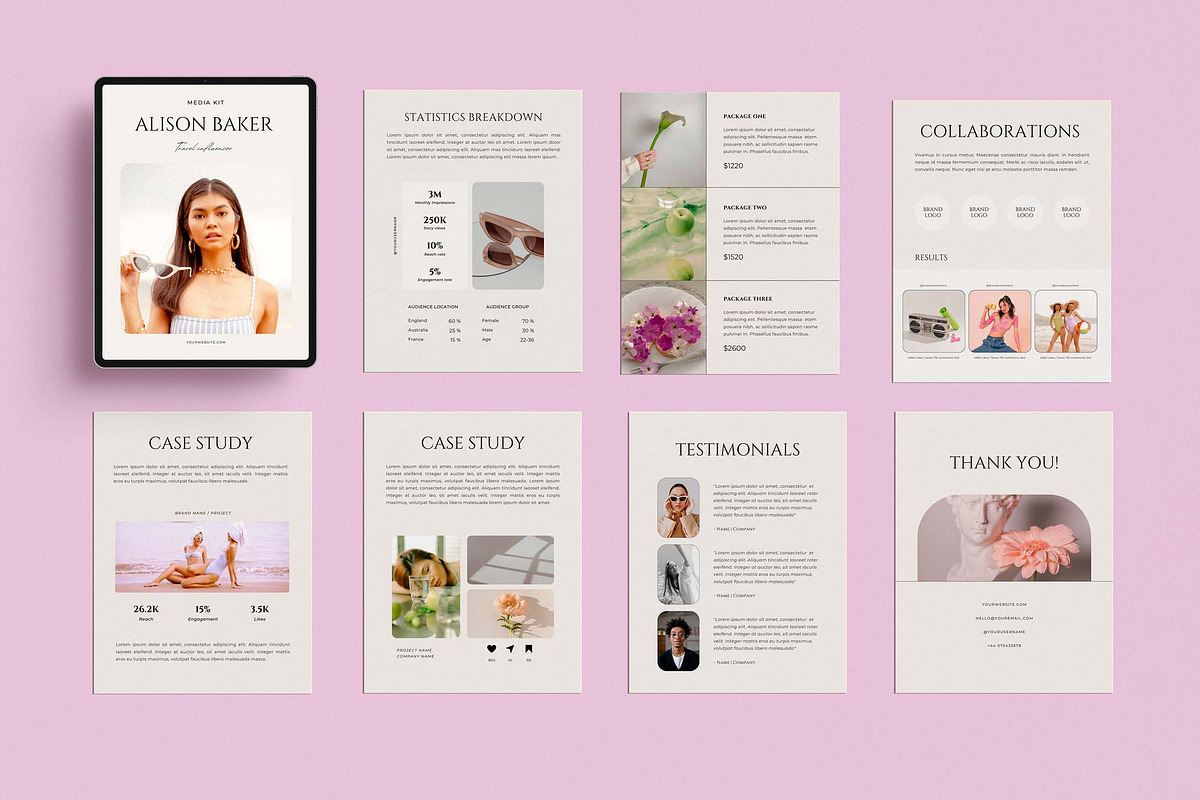 Media Kit Canva Template | Nostalgia, a Print Template by Sierra Creative Studio (Photo 9 of 11)
