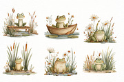 Summer Frog Pond Clipart, an Illustration by Designworld (Thumbnail 3 of 8)