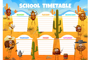 Wild West Timetable Schedule