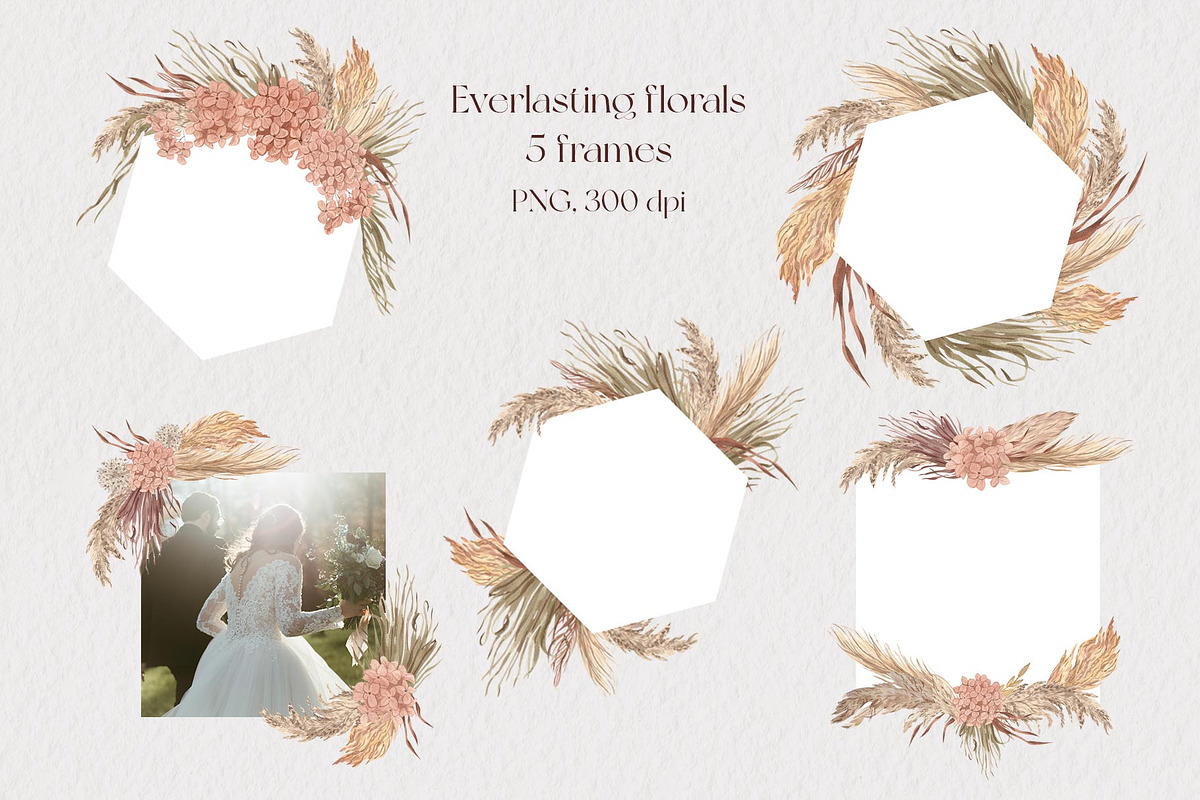 Everlasting Florals Boho Watercolor, an Illustration by Catch the Dream Art (Photo 9 of 12)