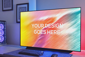 Gamer Console Setup Mockup #01
