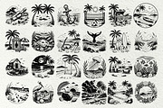 Beach Scenes SVG Graphics, a Seasonal Illustration by DENIDigitalArtSudio (Thumbnail 3 of 8)