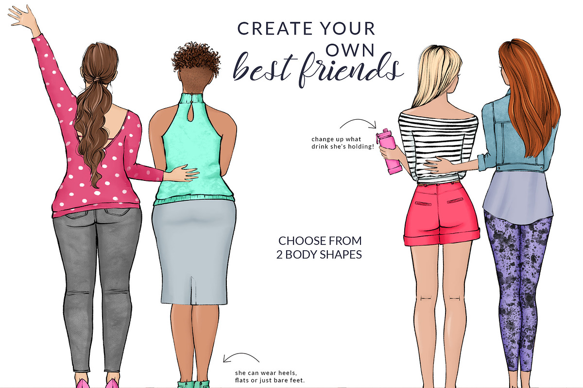 Best Friend Portrait Creator, a Person Illustration by Pretty Little Lines