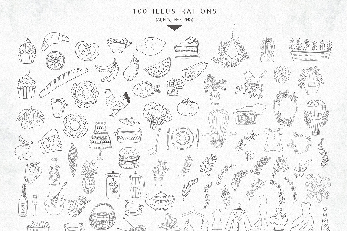Fashionable Duo Font & Illustr., a Script Font by Designwork (Photo 20 of 20)