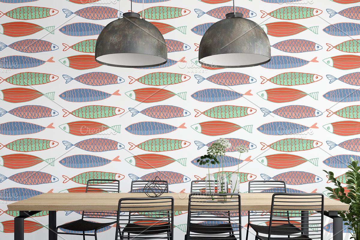 Fish day, fish pattern, a Pattern Graphic by ОльгаМороз (Photo 2 of 5)