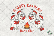 Festive Ghost Reading PNG, an Illustration by Craft Nest (Thumbnail 1 of 6)