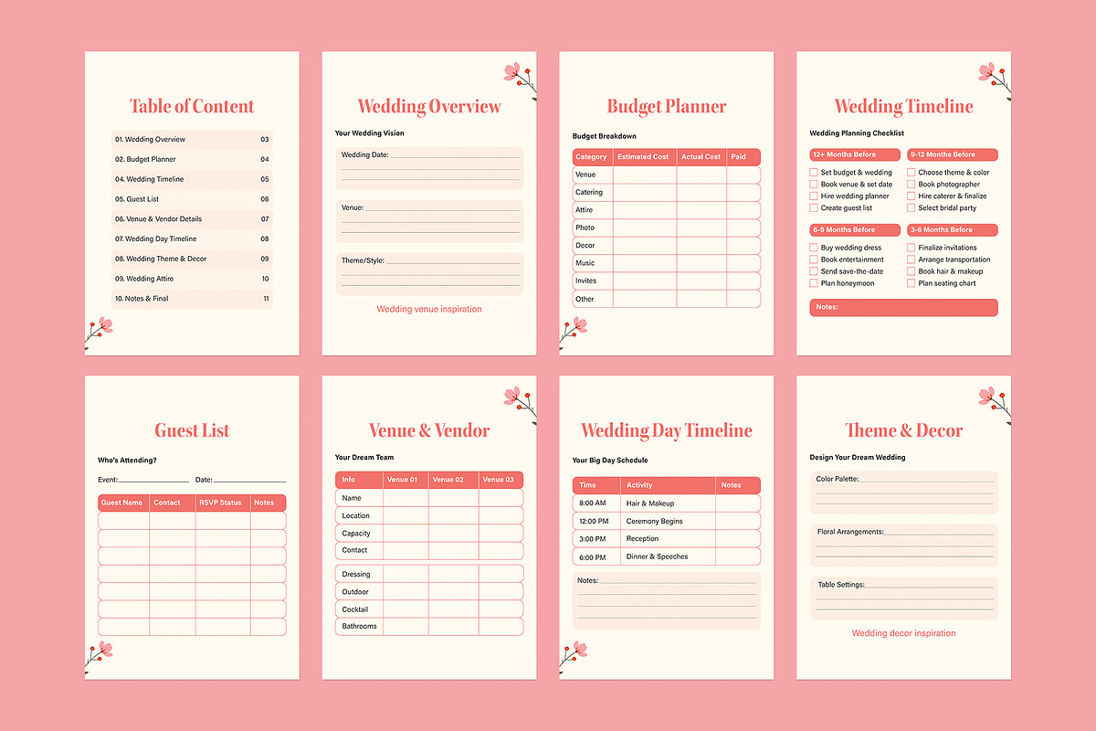 Wedding Planner, a Print Template by graphypix (Photo 2 of 5)