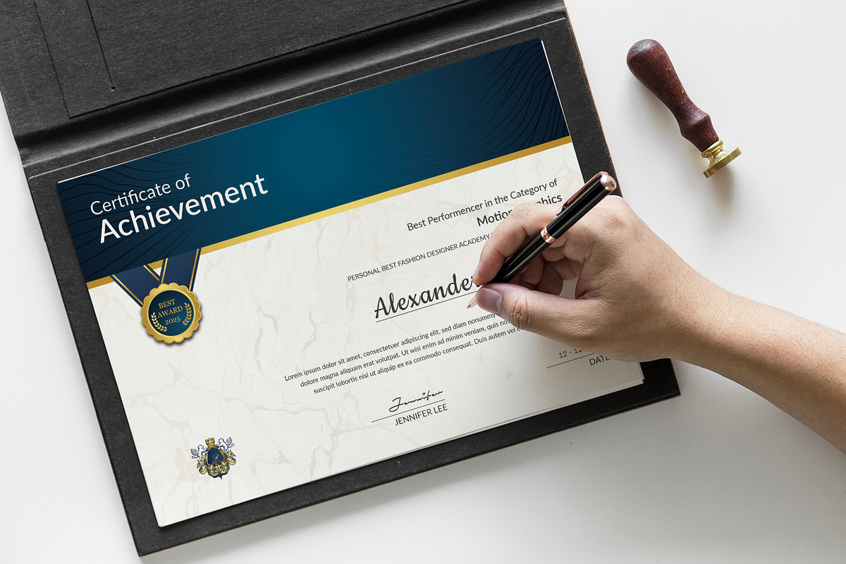 Award Certificate Template, a Stationery Template by ResumeDevisers (Photo 6 of 6)