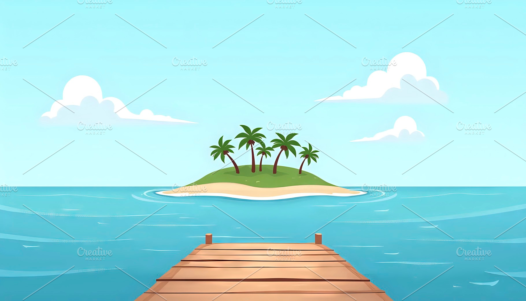 Tropical Island View From Floating D, a Photo by LOGOCREATIVE
