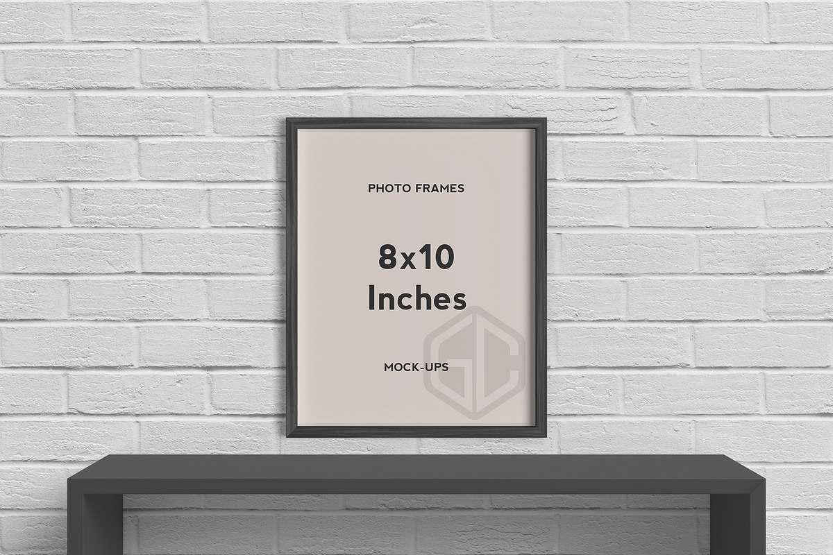 8x10 Inches Photo Frames Mockup, a Print Template by graphiccrew