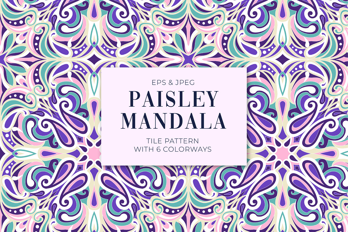 Elegant Paisley Mandala Pattern Pack, a Pattern Graphic by ASTUDIO (Photo 1 of 8)