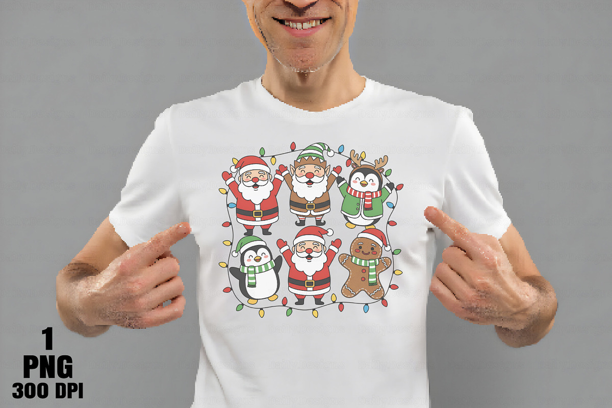 Cute Christmas Friends PNG Bundle, an Illustration by Daily.Designs (Photo 2 of 10)