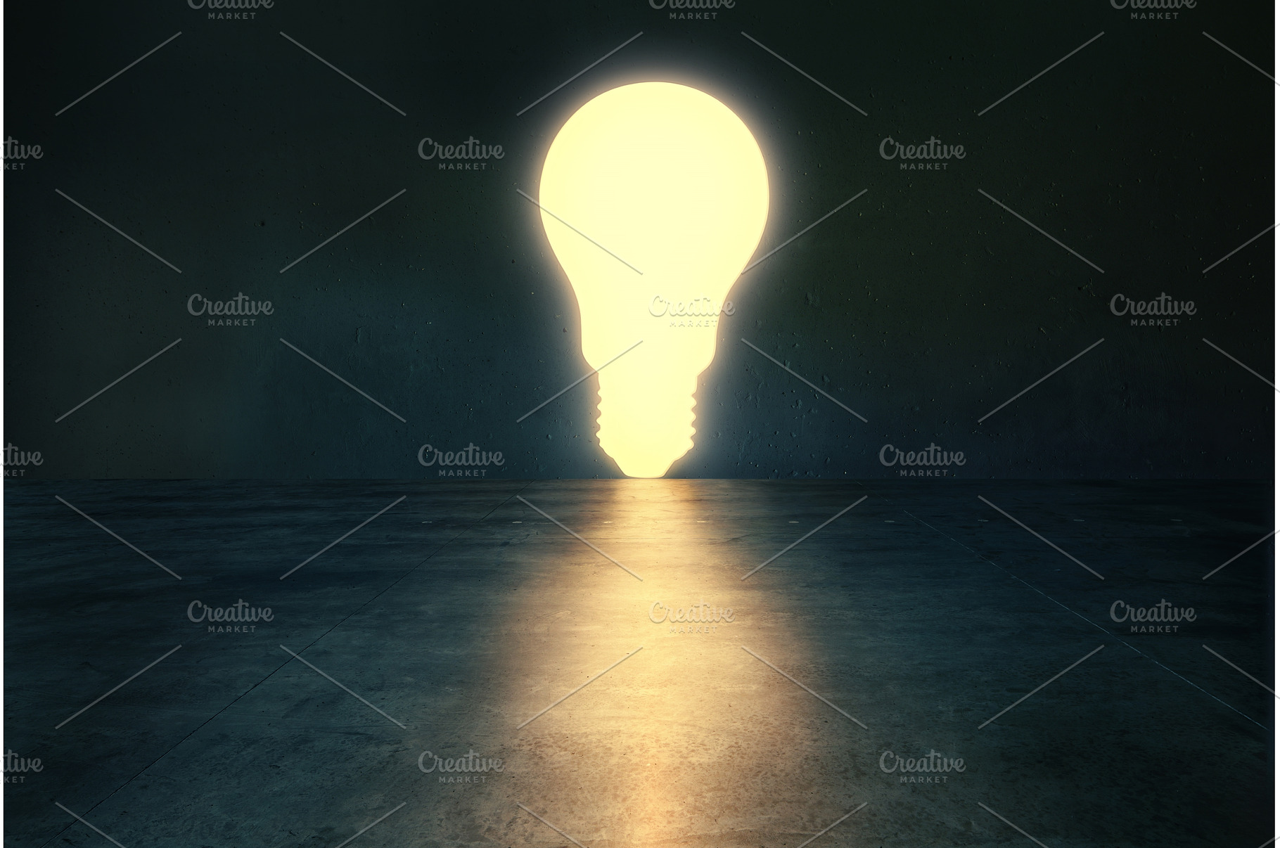 Glowing light bulb in dark empty, an Abstract Photo by Gladkov photography