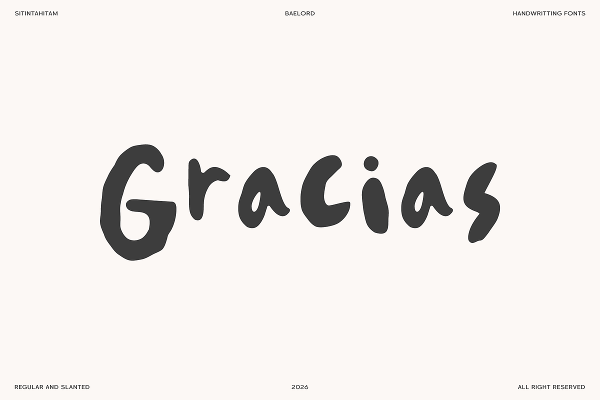 STH Baelord, a Handwritten Font by Sitintahitam (Photo 8 of 8)