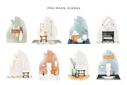 Watercolor Bathroom Creator, a Decorative Illustration by Kotulska (Thumbnail 11 of 16)