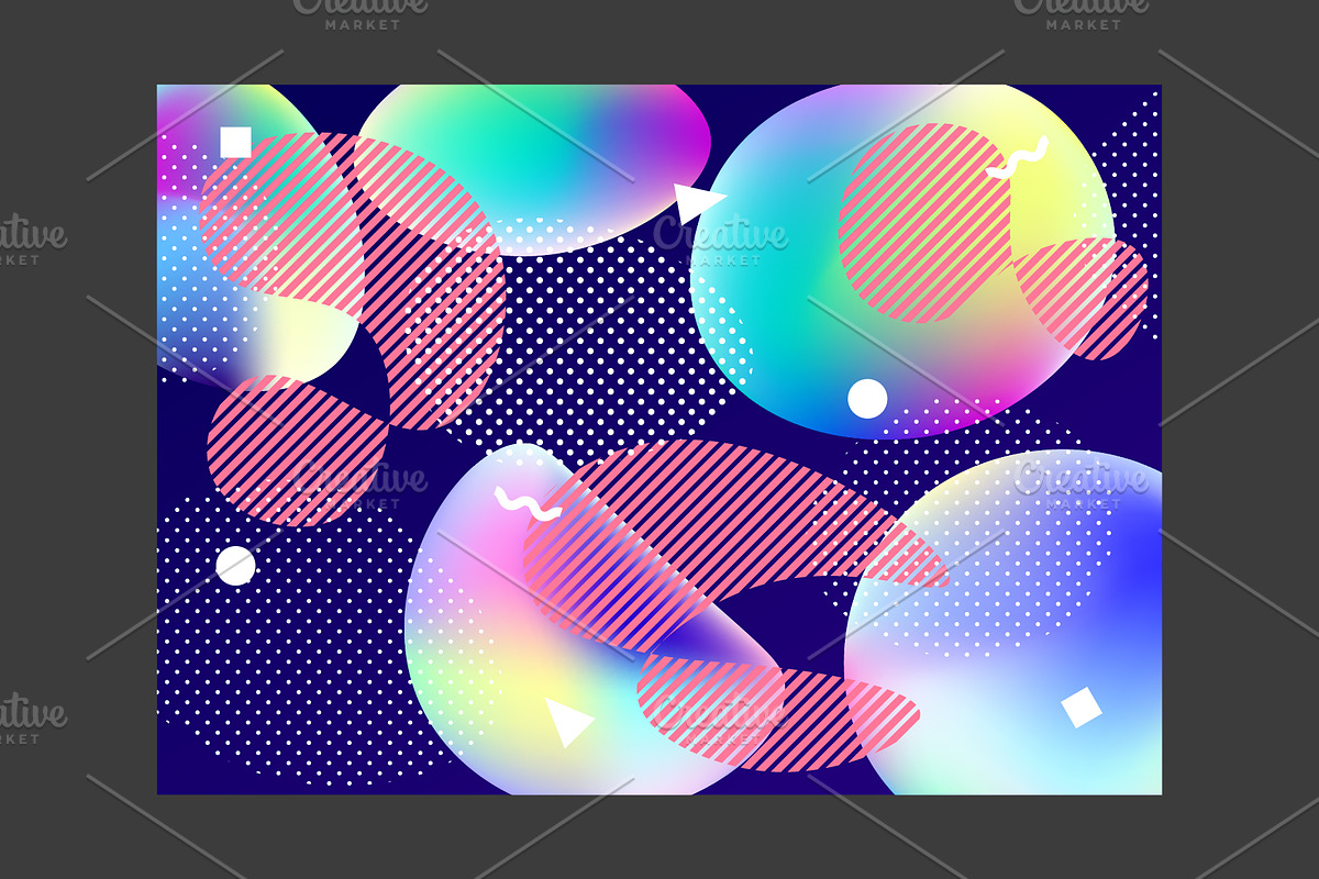 3 neon compositions + cards, a Texture Graphic by pixelwerk (Photo 4 of 5)