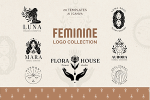 Feminine Logo Collection, a Branding & Logo Template by Alisovna