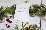 Christmas card Mockup, a Print Template by Amris (Thumbnail 4 of 6)