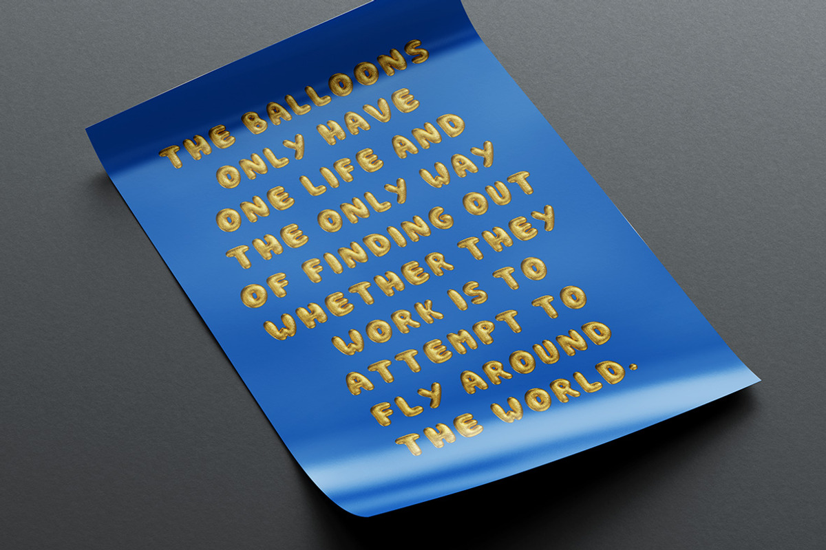 Balloon Glitter Font, a Font by Handmadefont (Photo 7 of 9)