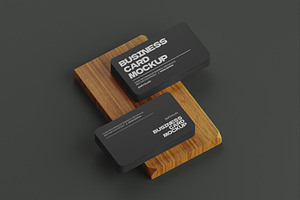 Rounded Business Card Mockups