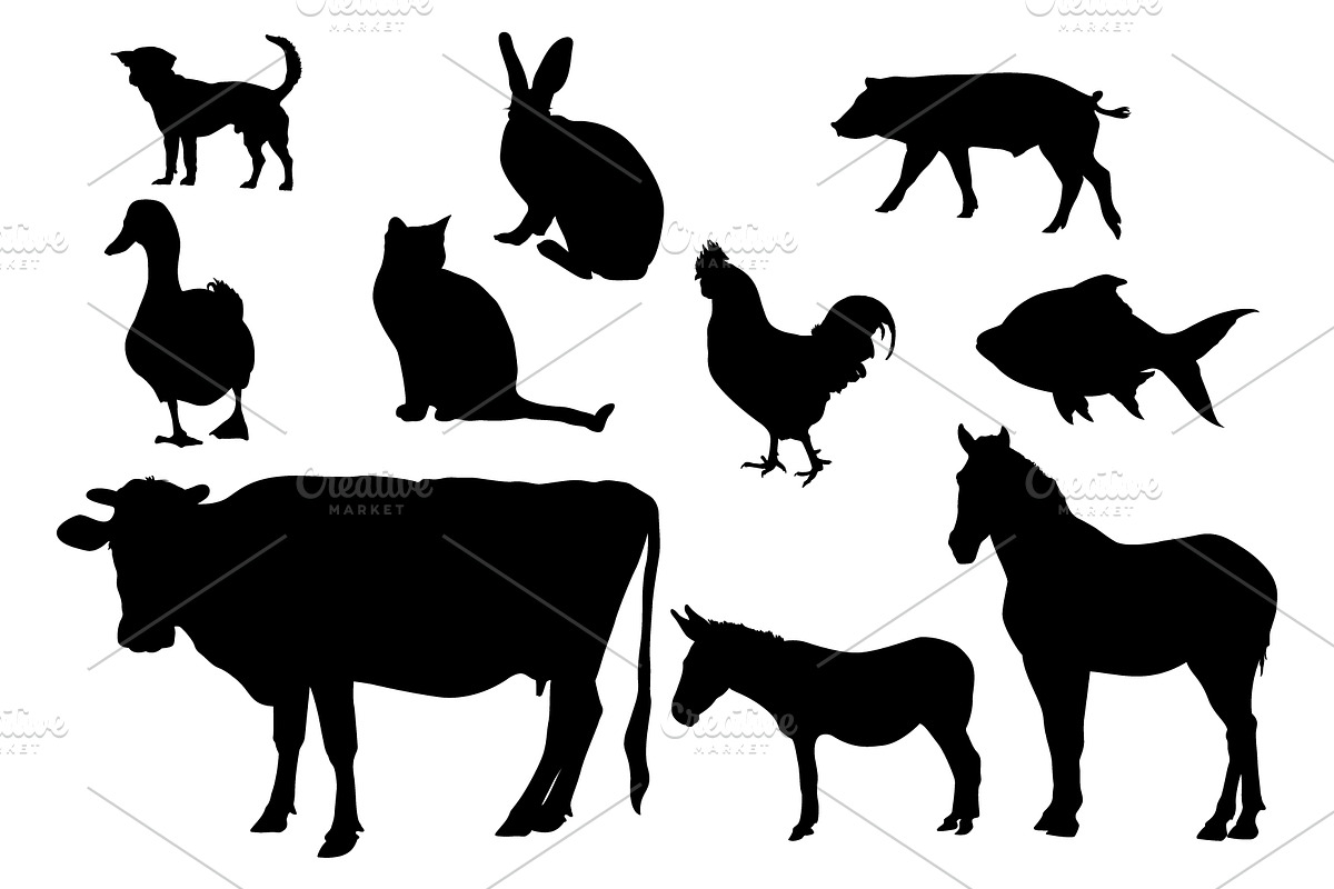 Domestic Animals Silhouette, an Animal Illustration by Ghagra (Photo 2 of 4)