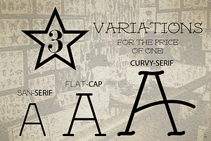 Traditional Tattoo Cap N' Serif