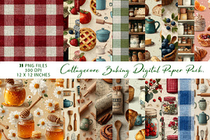 Cottagecore Baking Digital Paper, a Pattern Graphic by CreationArt