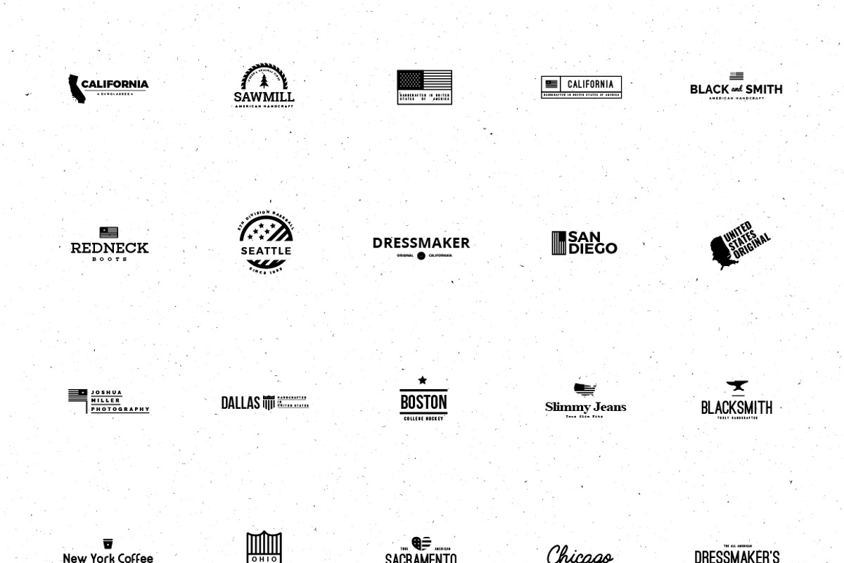 25 American Minimal Vintage Logos, a Branding & Logo Template by Mats-Peter Forss (Photo 3 of 4)