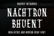 NACHTRON BHUENT, a Blackletter Font by Van Design Studio (Thumbnail 1 of 5)