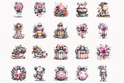 Pink Christmas Clipart Bundle, a Seasonal Illustration by fashionaddict (Thumbnail 4 of 7)