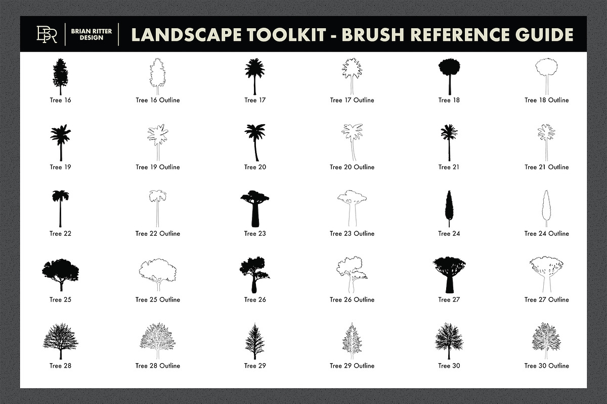 Landscape Toolkit, a Brush Add-On by Brian Ritter Design (Photo 10 of 11)
