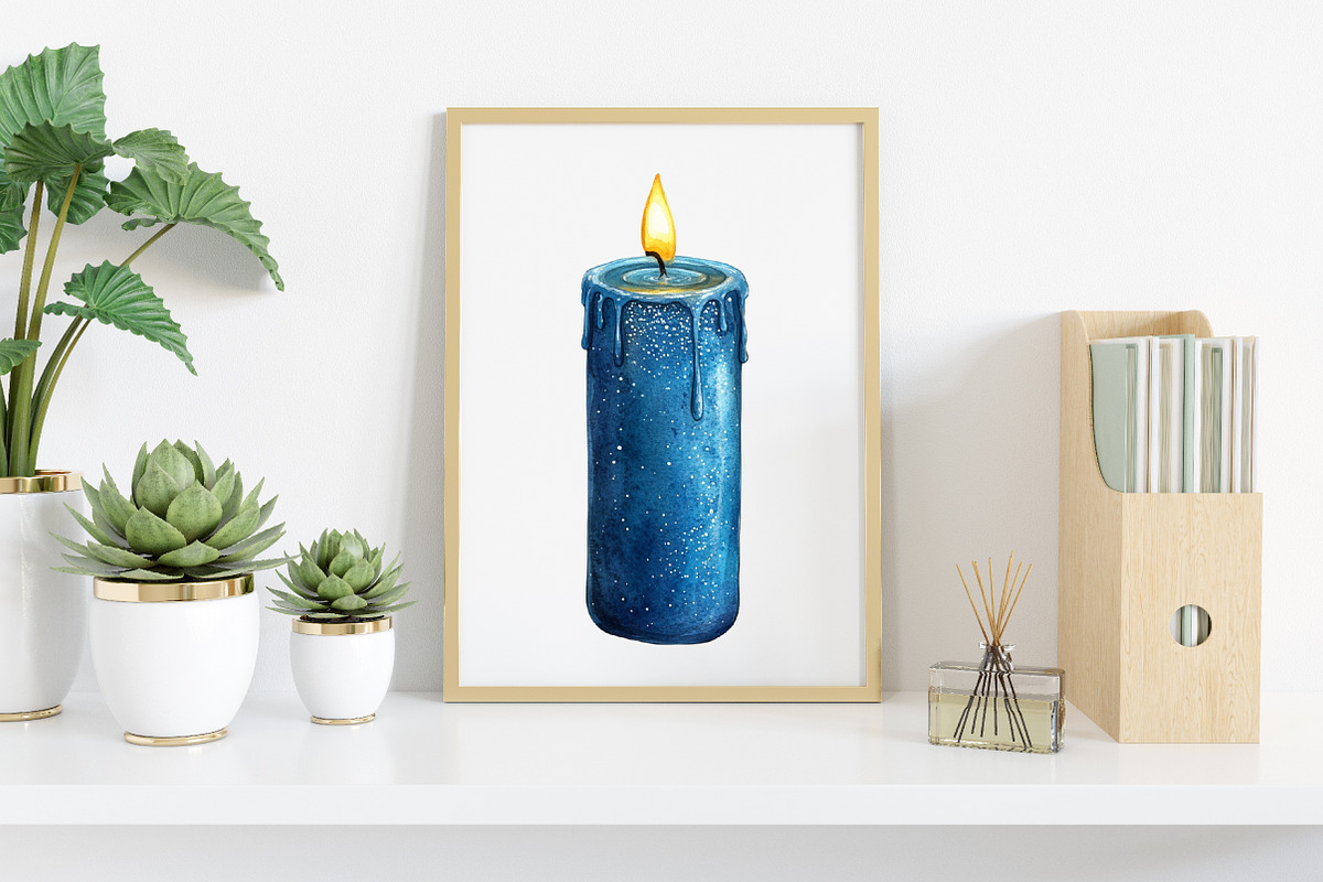 Christmas Glitter Candle Clipart, an Illustration by Canvas Craft (Photo 7 of 8)