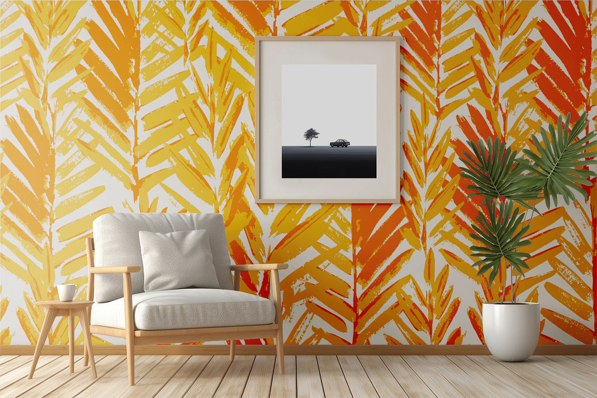 Hot Summer Leaves, a Wallpaper Graphic by MalyskaStudio (Photo 3 of 6)