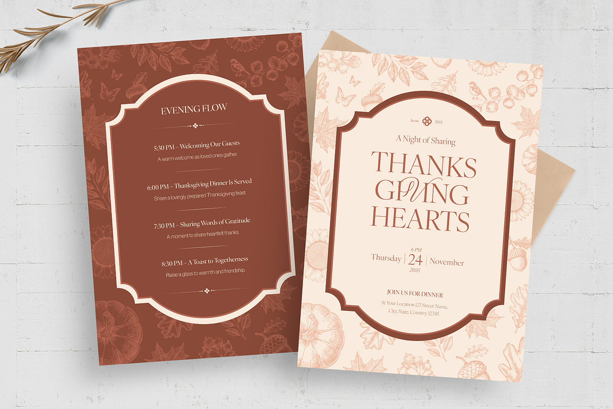Thanksgiving Invite Template, a Flyer Template by BrandPacks (Photo 5 of 5)