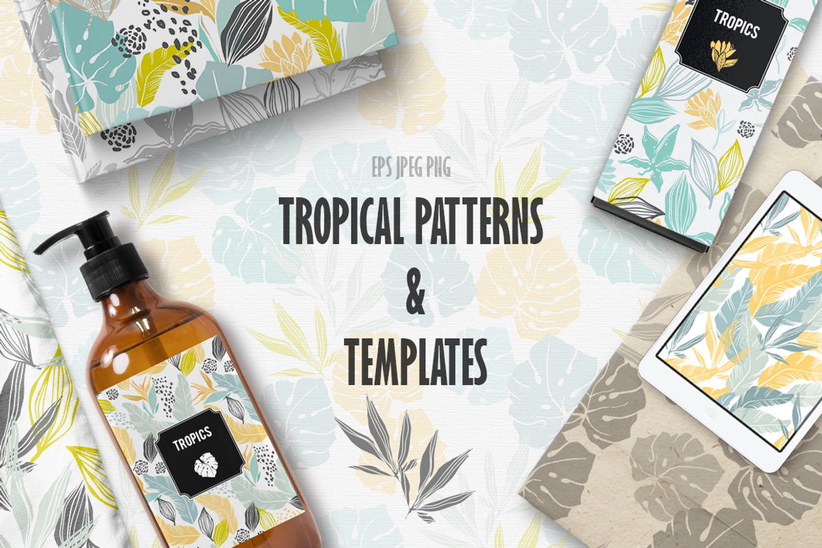 TROPICAL PATTEPNS & TEMPLATES, an Object Graphic by DigitalDream (Photo 1 of 7)