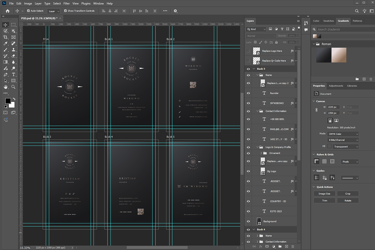 Roman - Exclusive Business Cards, a Business Card Template by Ctrl space studio (Photo 6 of 9)