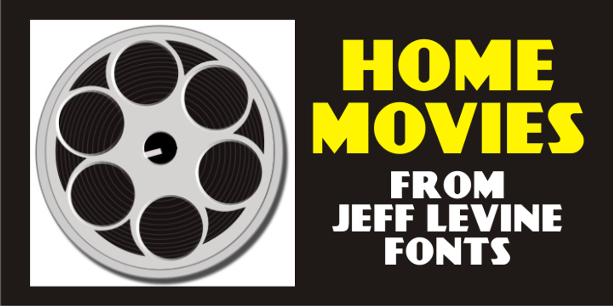 Home Movies JNL, a Sans Serif Font by Jeff Levine Fonts