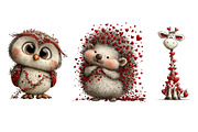 Valentine Whimsical Animals Clipart, an Illustration by Dream Creation (Thumbnail 8 of 8)