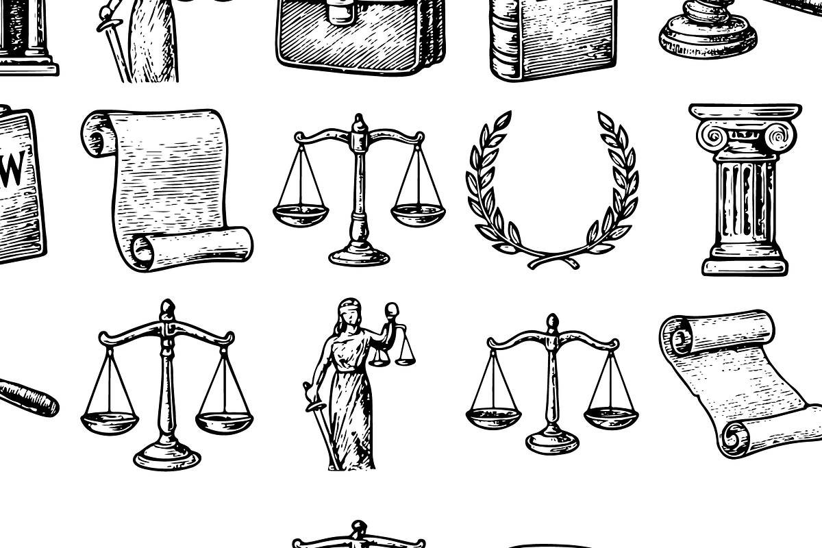 Vintage Law and Justice Icons Set, an Object Graphic by RT Studio (Photo 3 of 3)