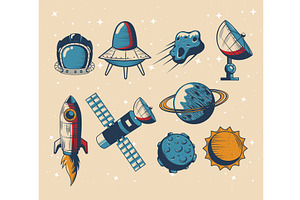 Nine Space Outer Icons