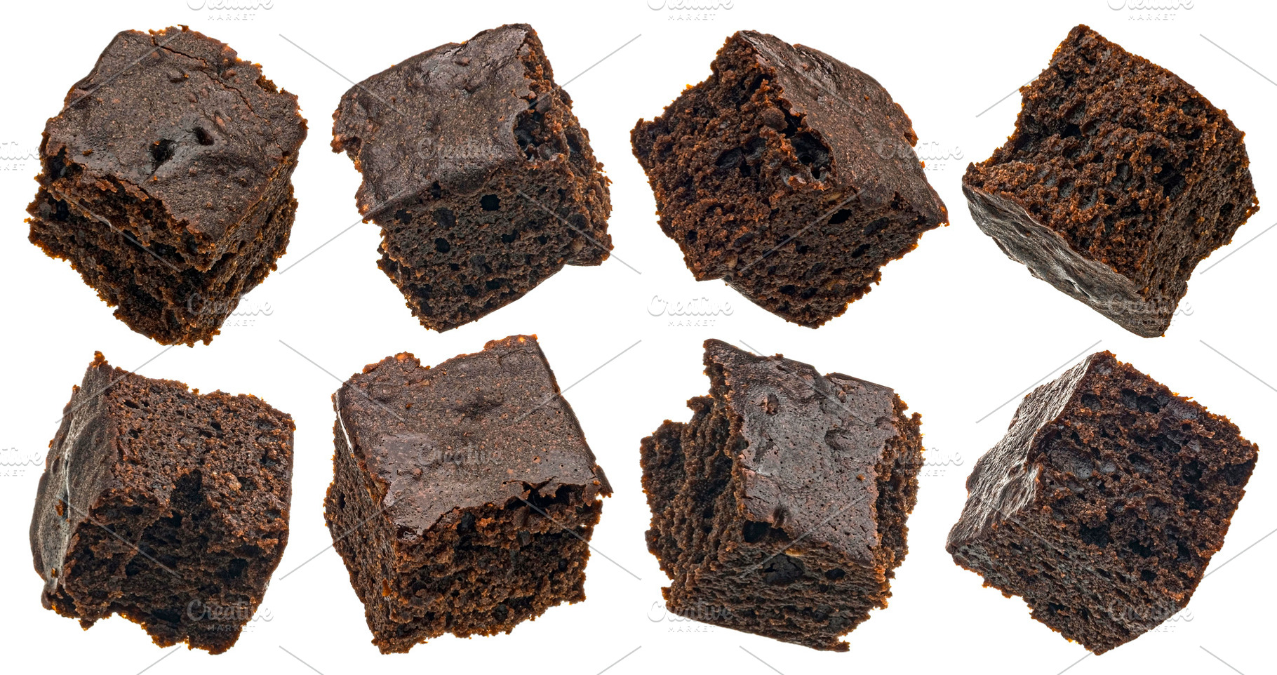 Chocolate brownie cubes collection, a Food & Drink Photo by Max Lashcheuski