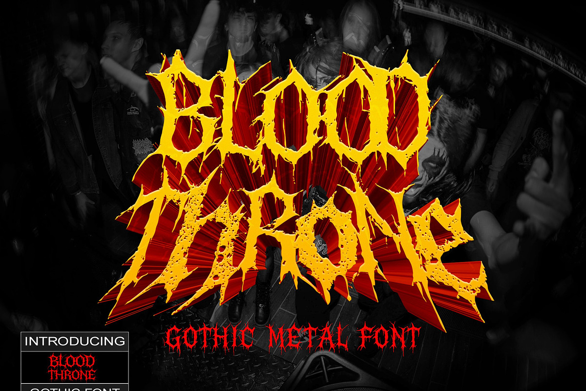 BloodThrone Gothic Metal Font, a Script Font by Art StoreID (Photo 10 of 12)